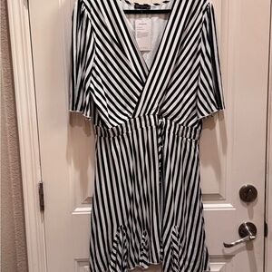 Black and White Striped Dress